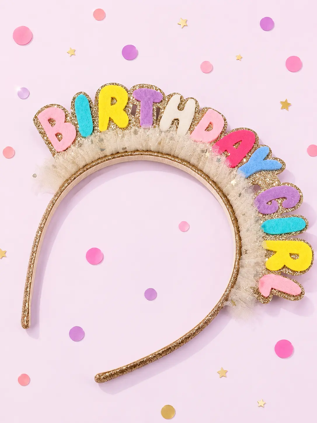 Serre-tête "Birthday Girl" à paillettes