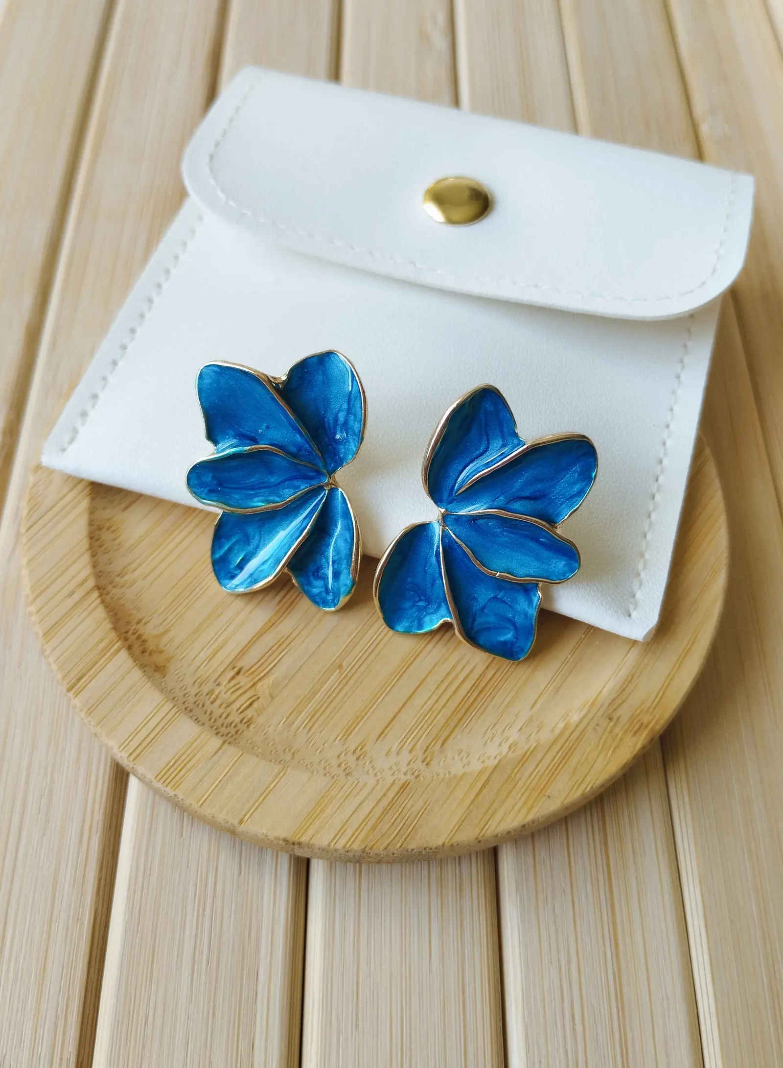 Boucles d’oreilles “Fleurs Océan”