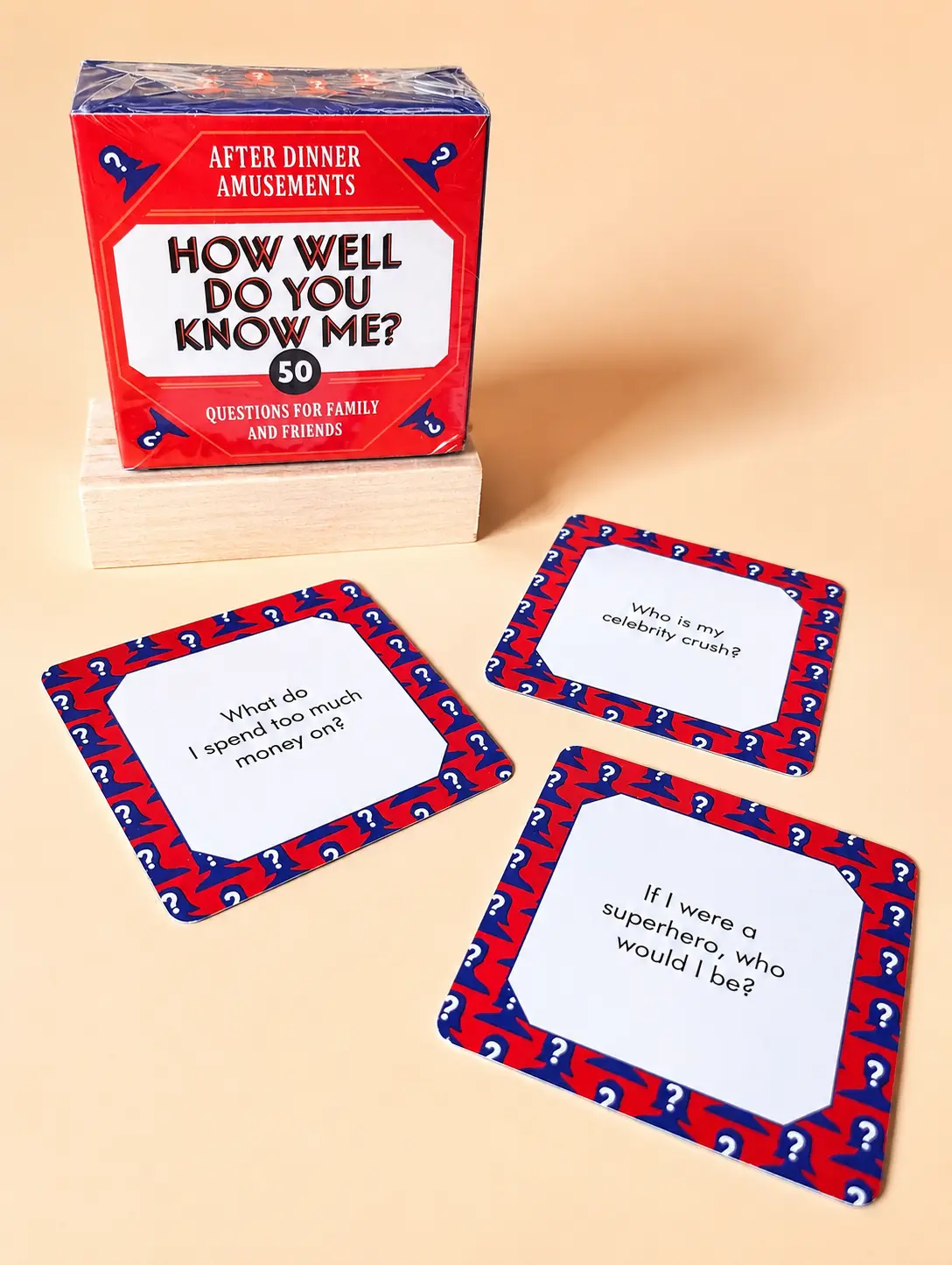Jeu de cartes "How well do you know me"