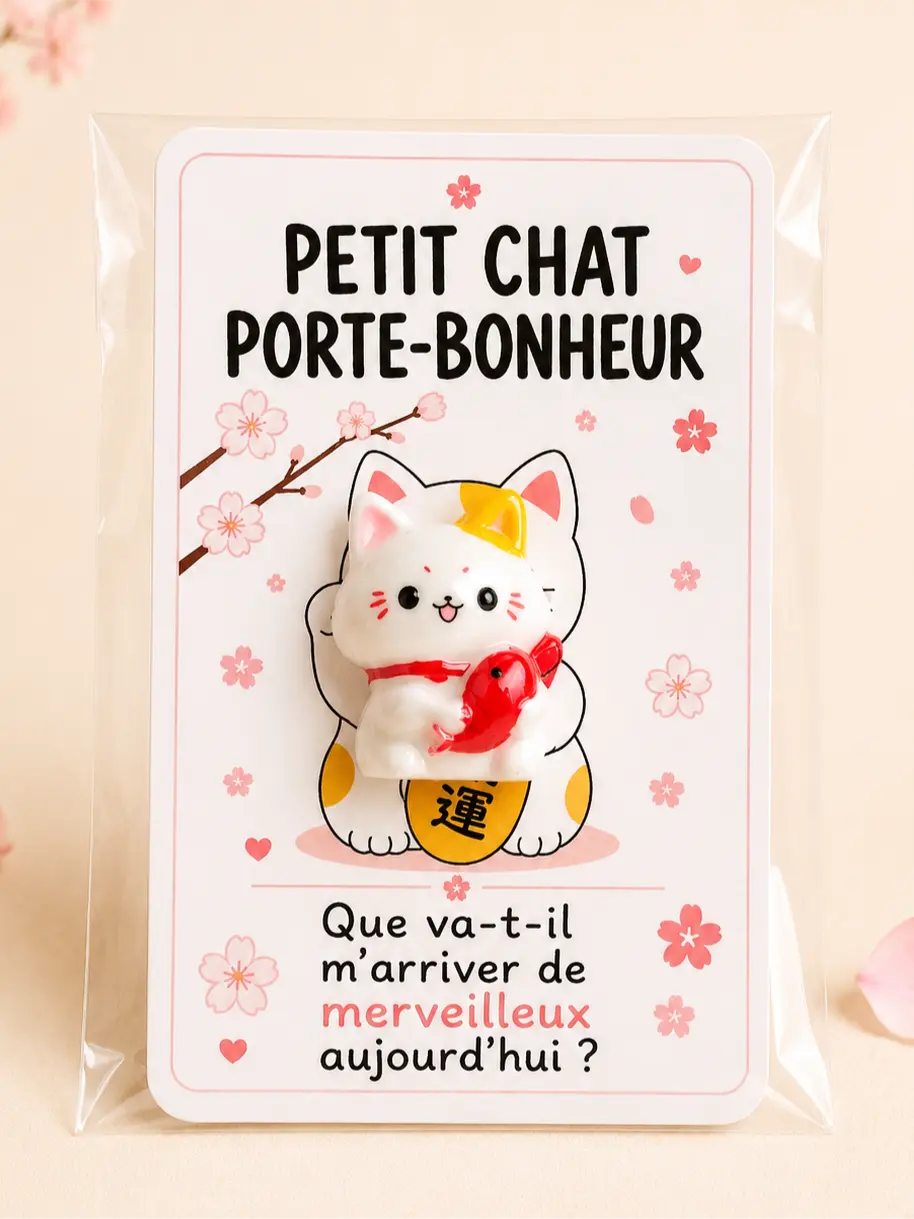 Petit Chat Porte-Bonheur (avec son poisson)